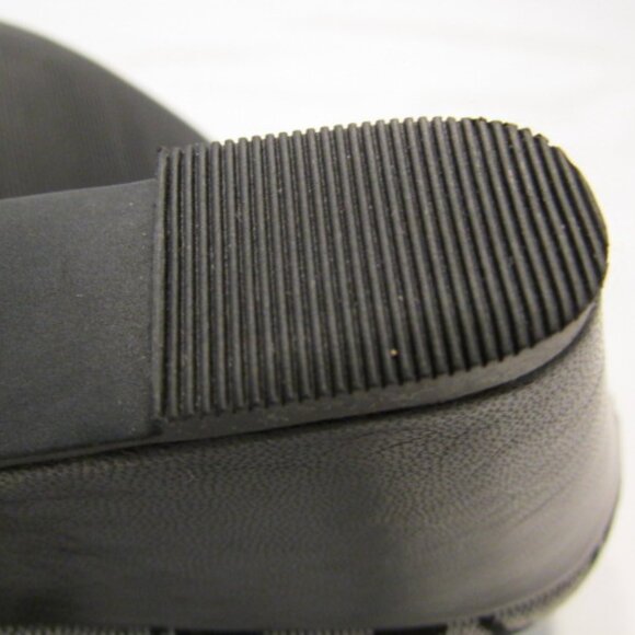 Coach Gavin Black & Grey Signature Canvas Open Toed Wedge Heel - Picture 12 of 13